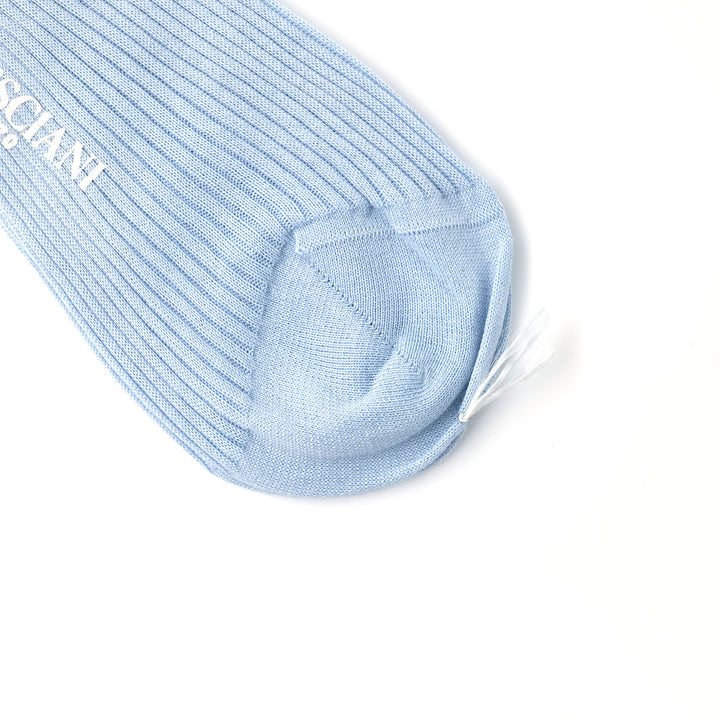 【WOMENS】ORGANIC COTTON RIB SHORT SOCKS LIGHT BLUE（21cm丈）