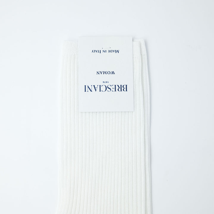 【WOMENS】COTTON THIN RIB SOCKS WHITE