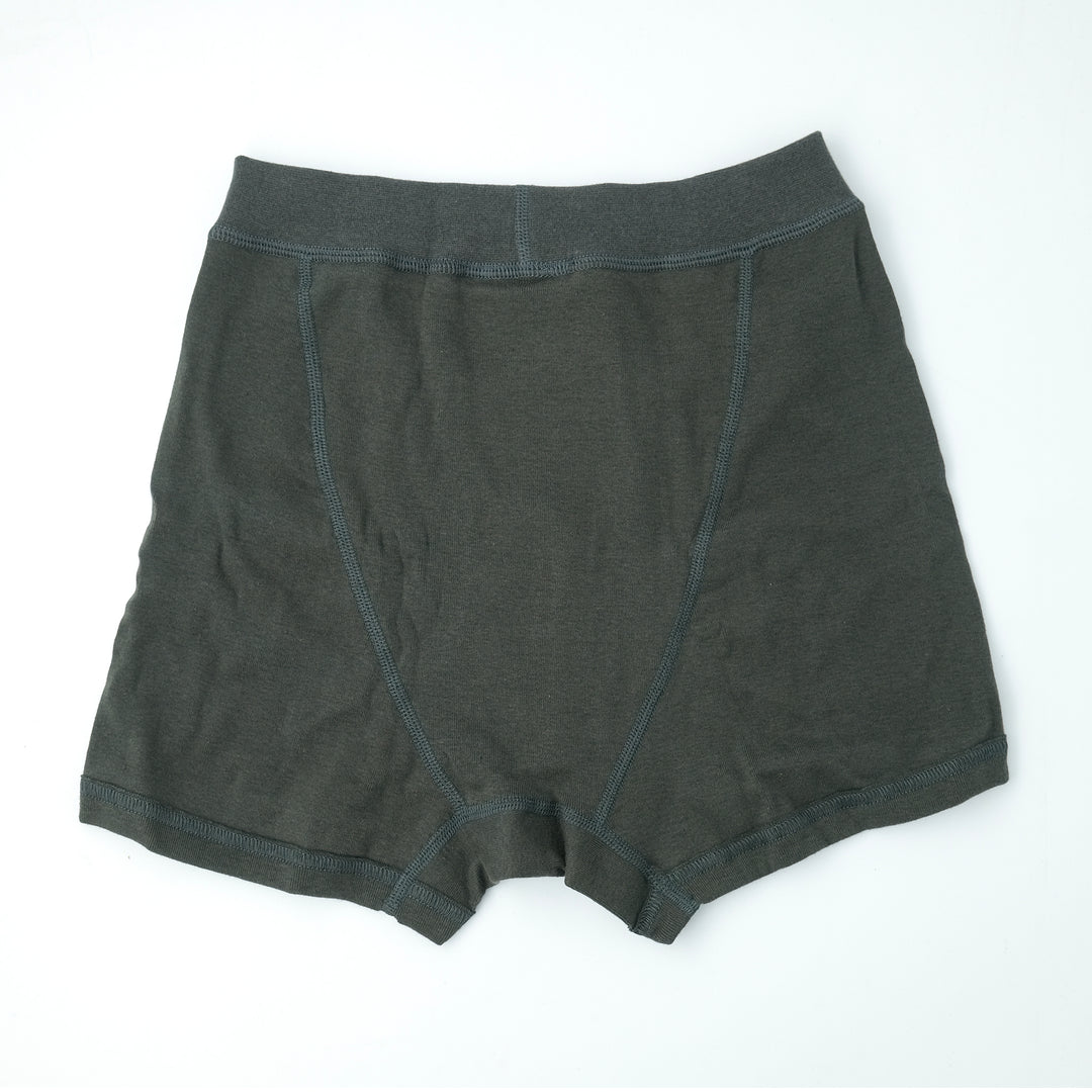 JOHN / ジョン ORGANIC COTTON RIB ボクサーショーツ CHARCOAL KHAKI