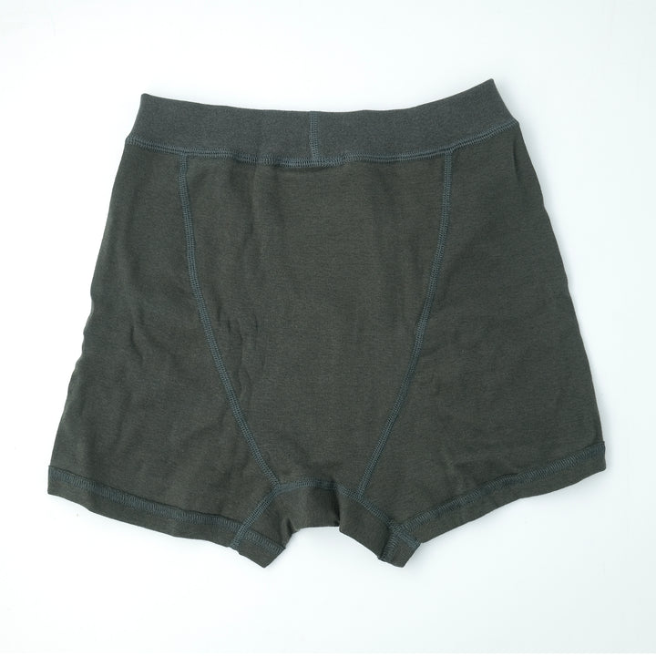 JOHN / ジョン ORGANIC COTTON RIB ボクサーショーツ CHARCOAL KHAKI
