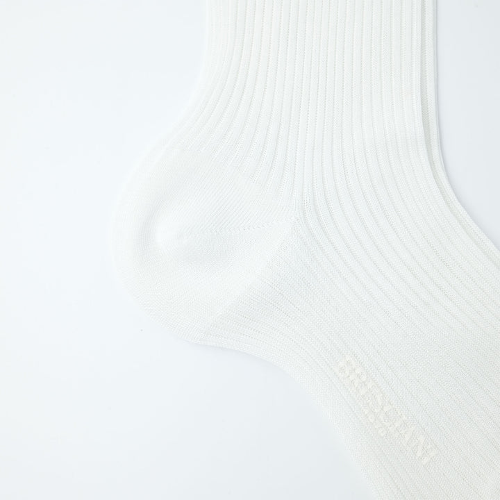 【WOMENS】COTTON THIN RIB SOCKS WHITE