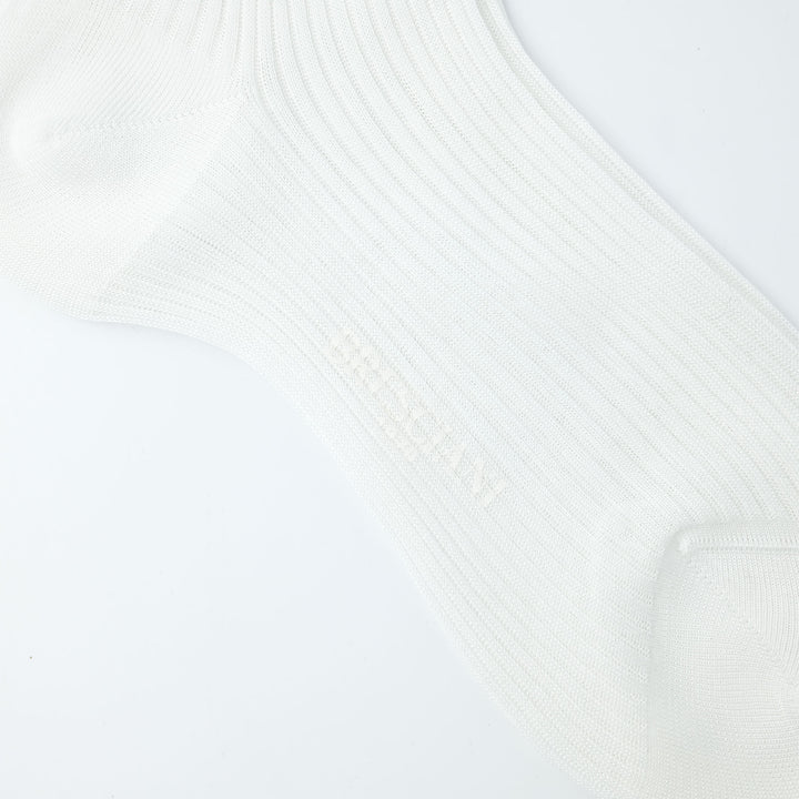 【WOMENS】COTTON THIN RIB SOCKS WHITE