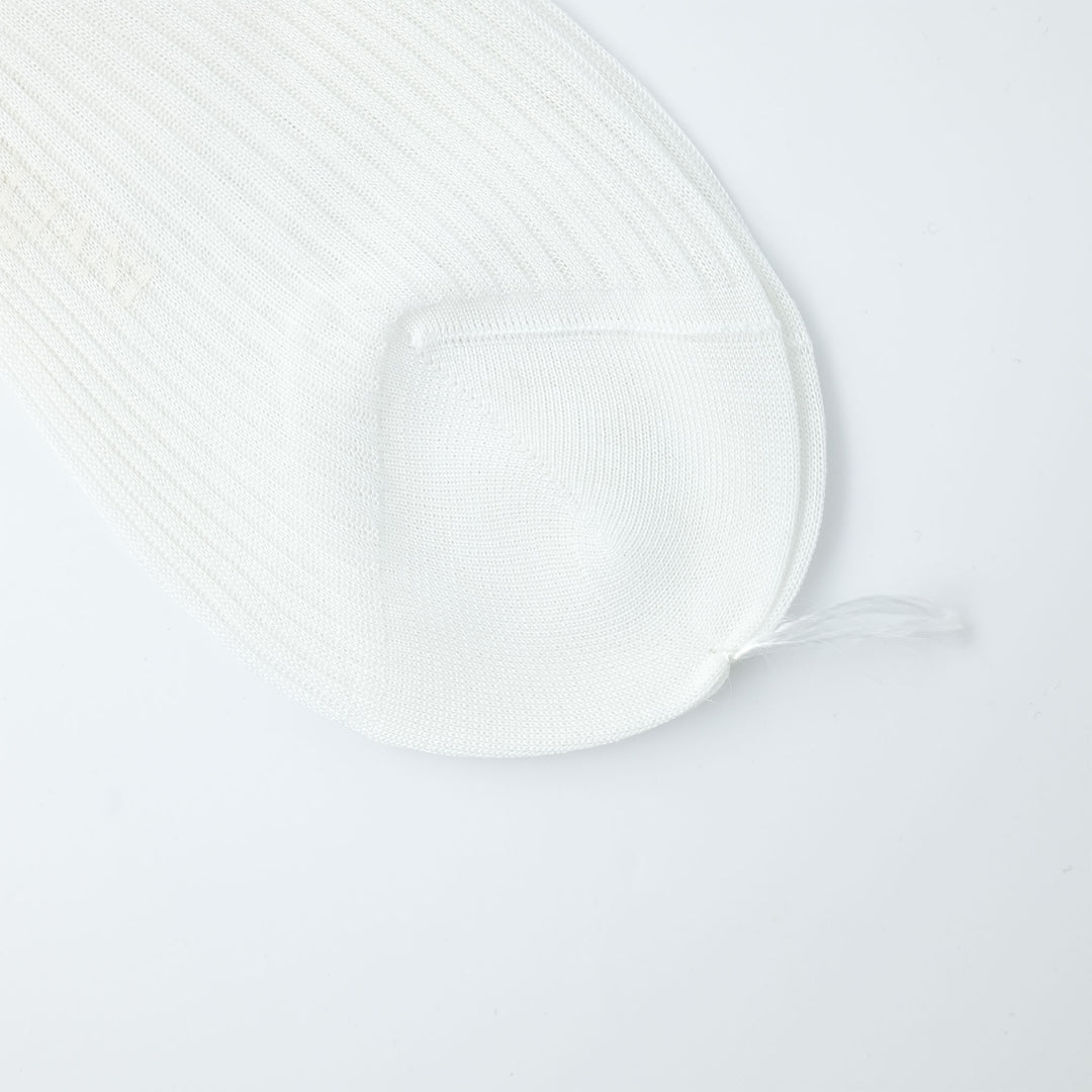 【WOMENS】COTTON THIN RIB SOCKS WHITE