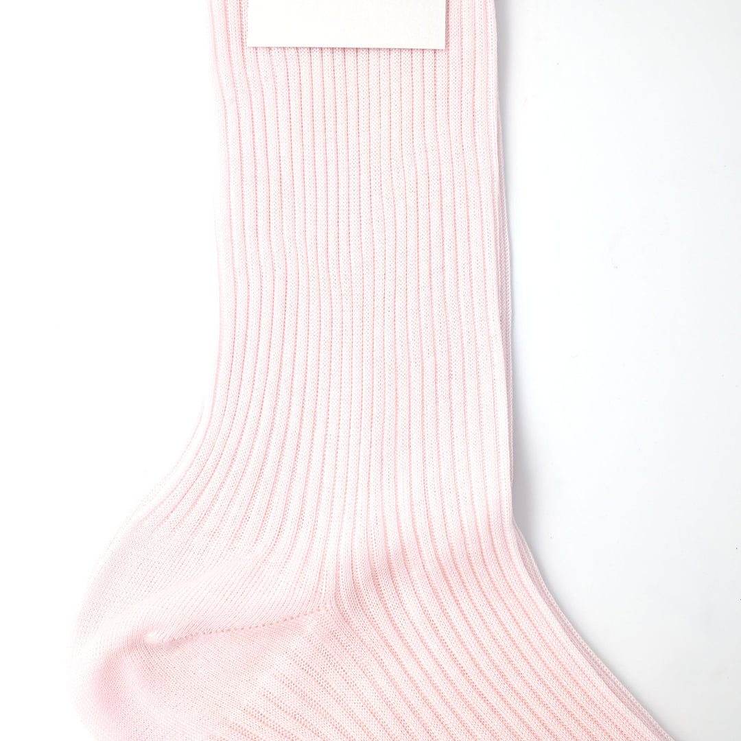 【WOMENS】COTTON THIN RIB SOCKS LIGHT PINK