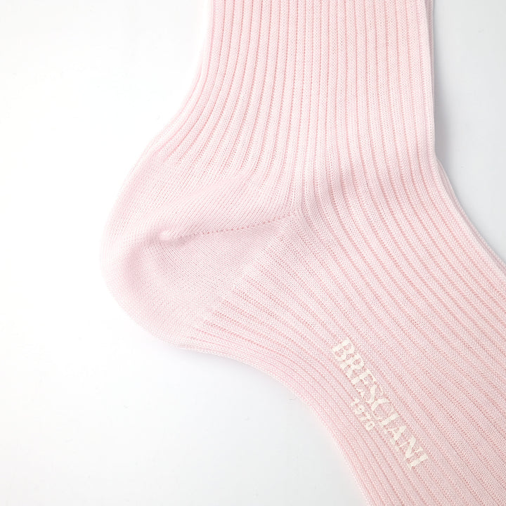 【WOMENS】COTTON THIN RIB SOCKS LIGHT PINK
