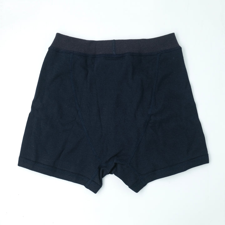 JOHN / ジョン ORGANIC COTTON RIB ボクサーショーツ BLACK NAVY