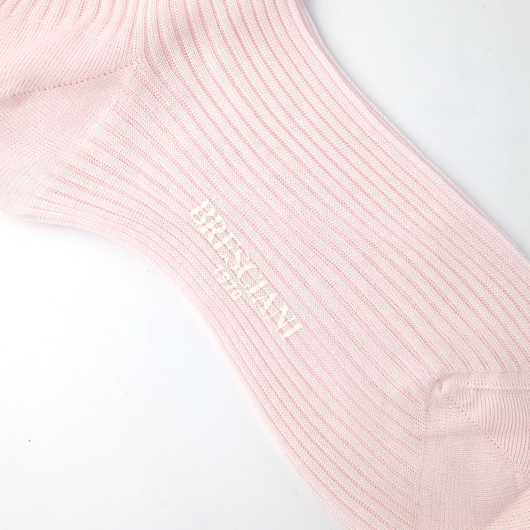 【WOMENS】COTTON THIN RIB SOCKS LIGHT PINK