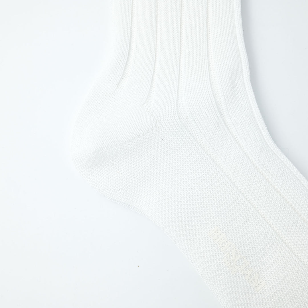 RIB SOCKS WHITE