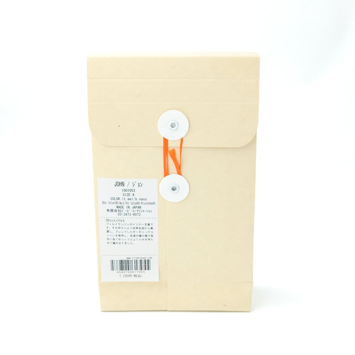 JOHN / ジョン ORGANIC COTTON RIB ボクサーショーツ LT.MER / B.NAVY