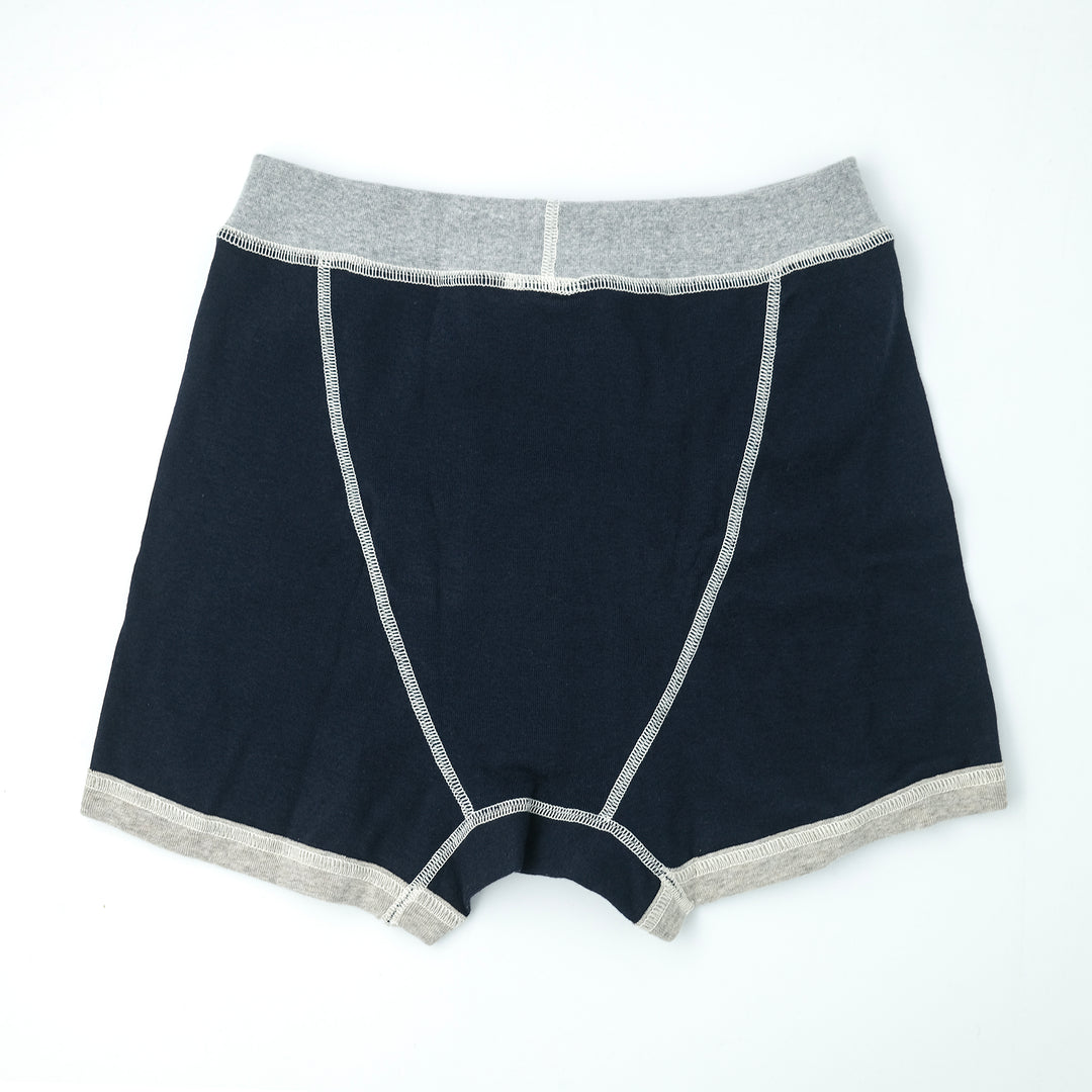 JOHN / ジョン ORGANIC COTTON RIB ボクサーショーツ LT.MER / B.NAVY