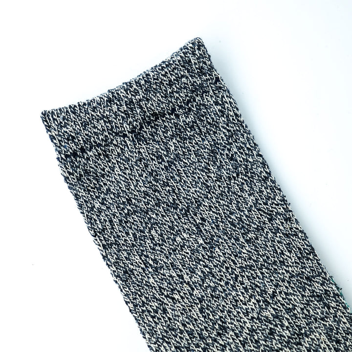Cotton Silk Socks NAVY×GREEN