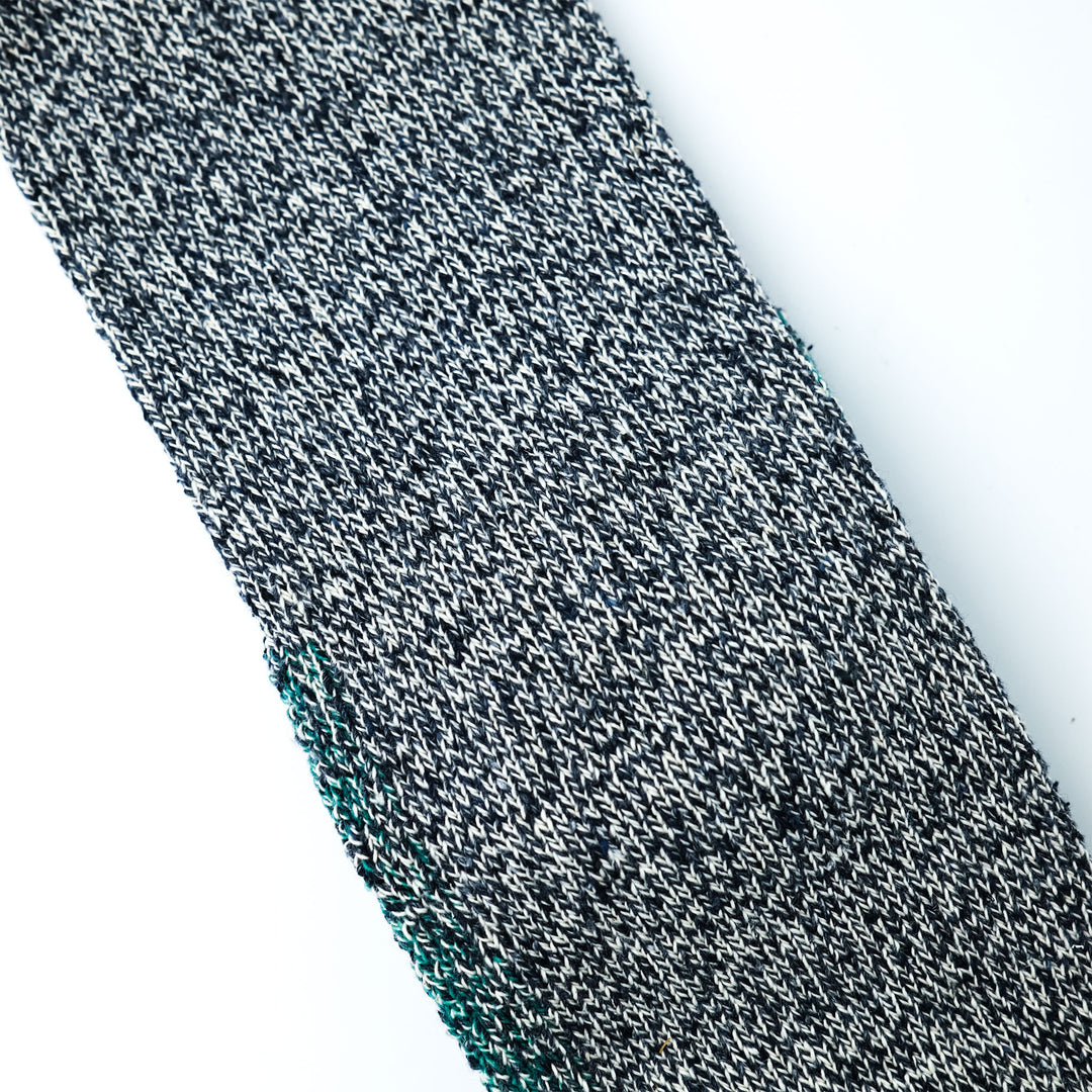 Cotton Silk Socks NAVY×GREEN