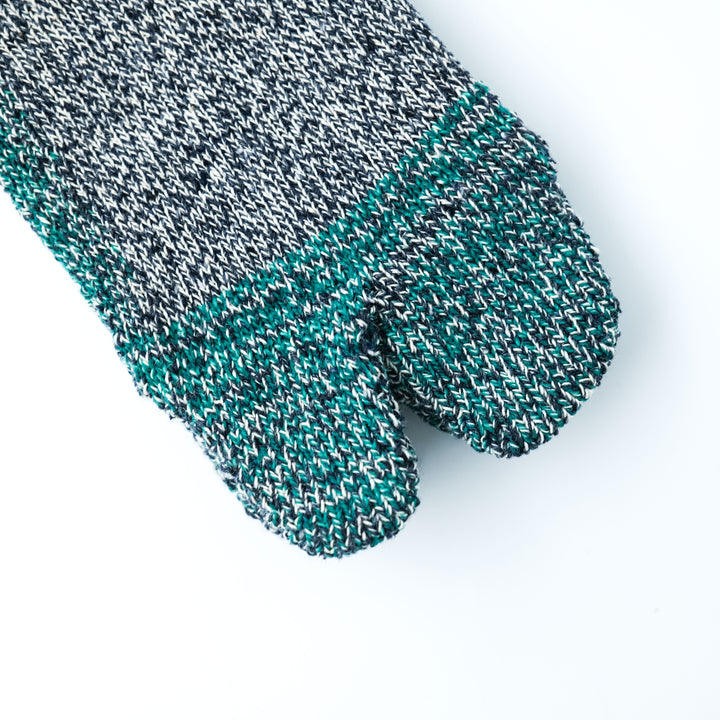 Cotton Silk Socks NAVY×GREEN