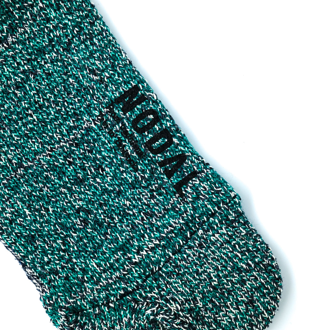 Cotton Silk Socks NAVY×GREEN