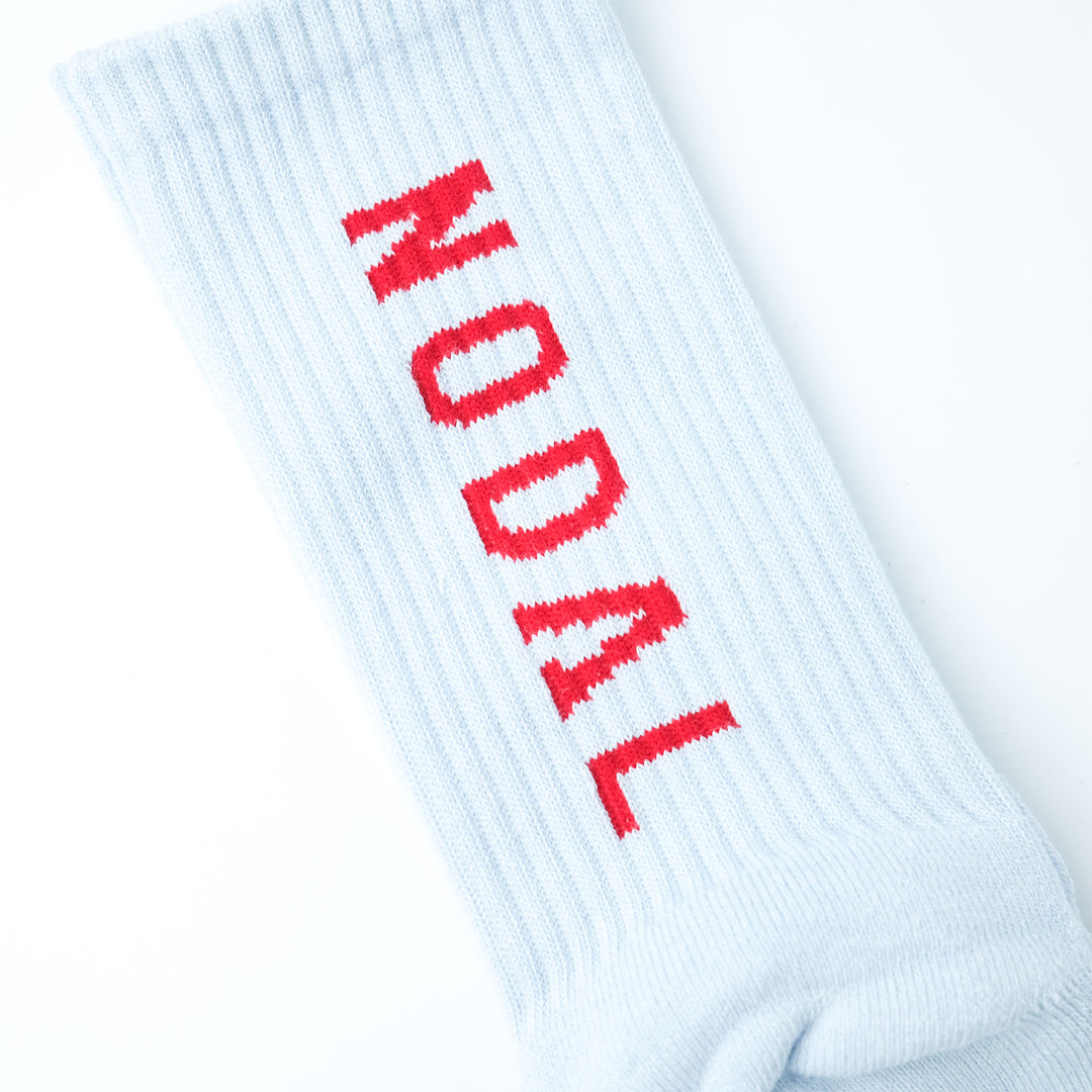 NODAL Logo Socks PALE BLUE×RED