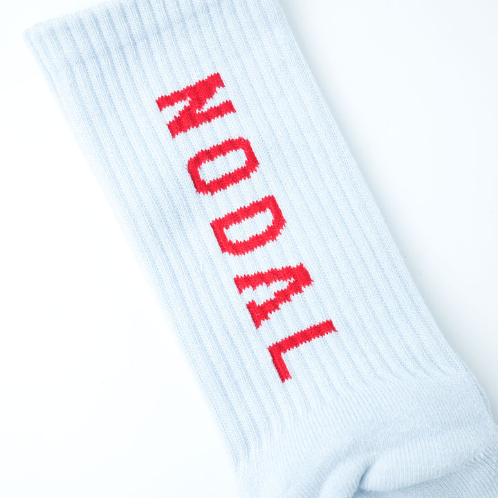 NODAL Logo Socks PALE BLUE×RED