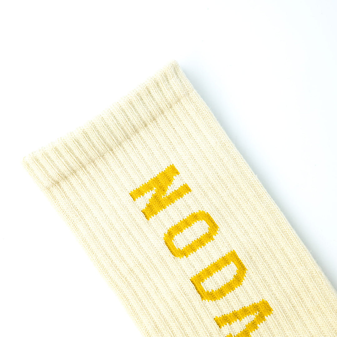 NODAL Logo Socks CREAM×MUSTARD