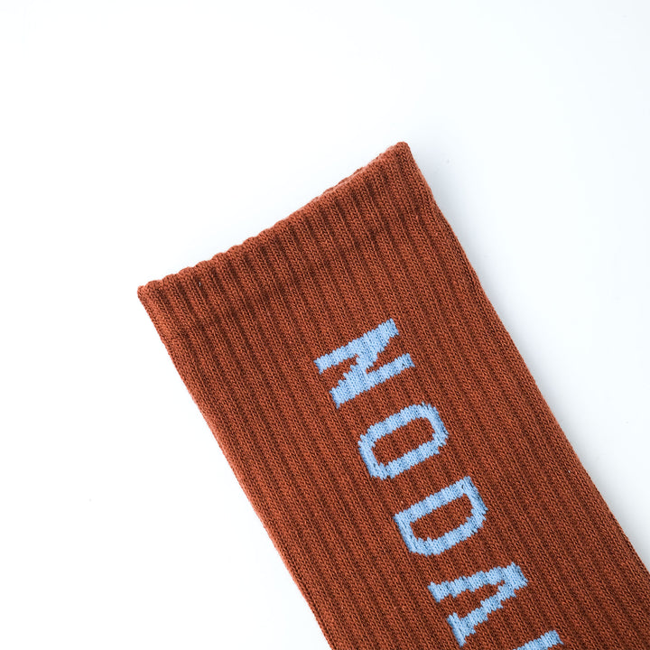NODAL Logo Socks TERRACOTTA×SAX