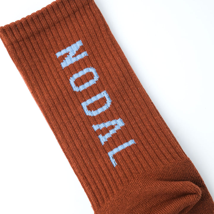 NODAL Logo Socks TERRACOTTA×SAX