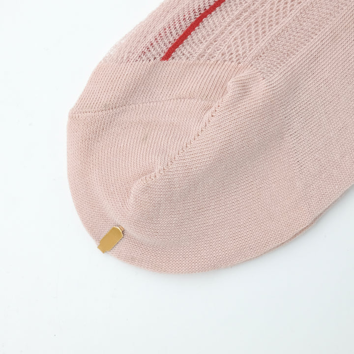 STRIPE SHEER MESH SOCKS PINK
