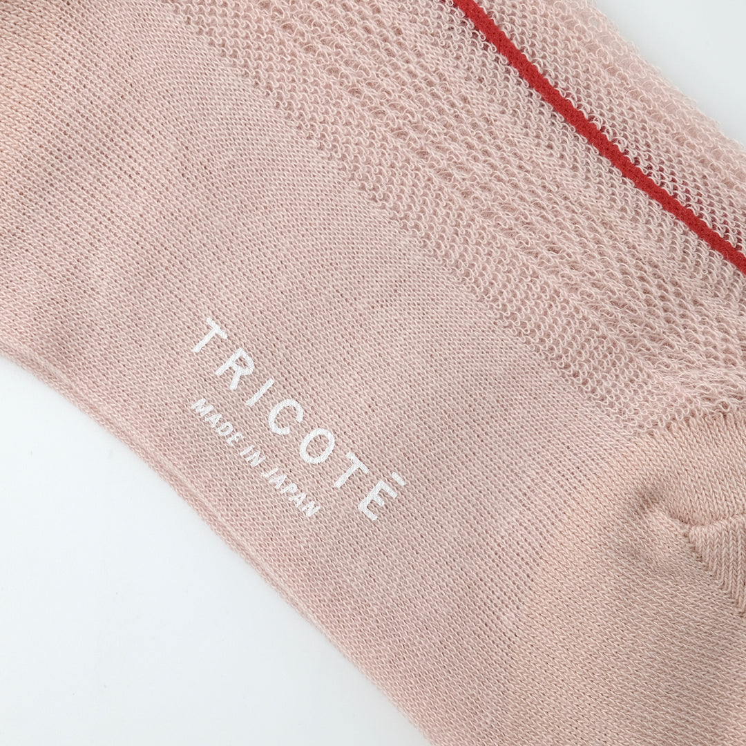 STRIPE SHEER MESH SOCKS PINK