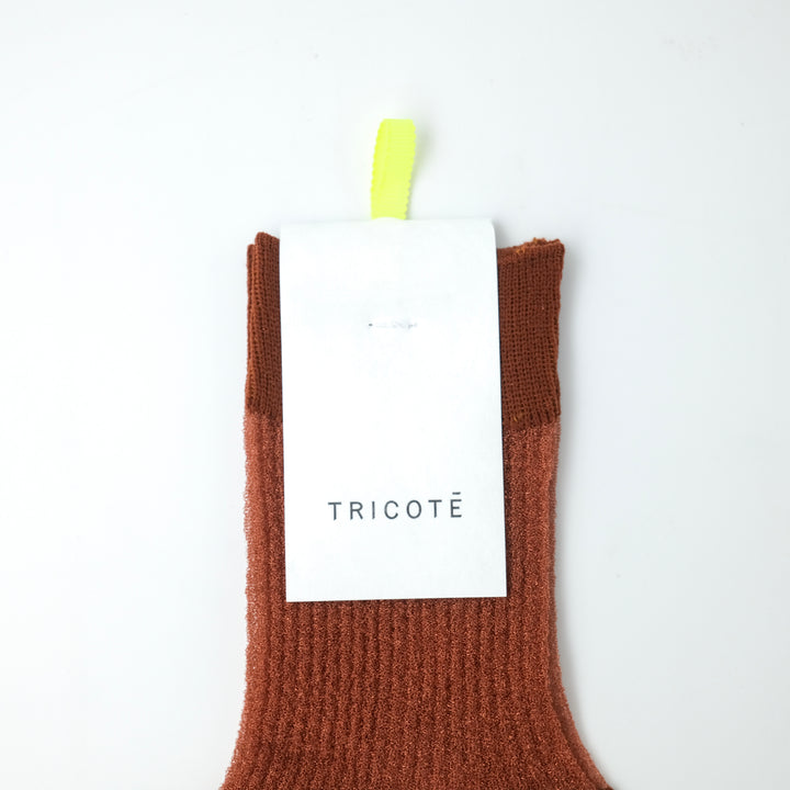 SHEER RIB SOCKS BROWN