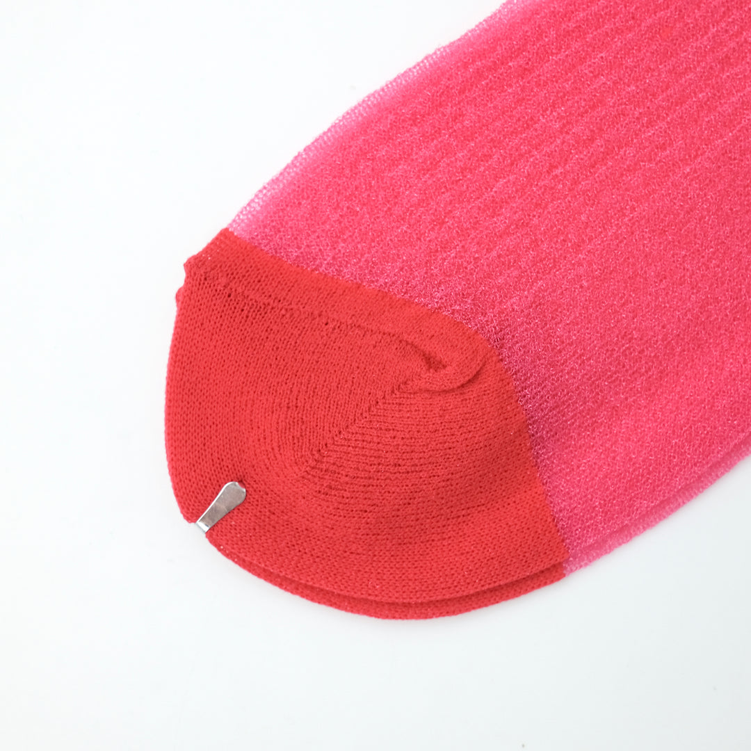 SHEER RIB SOCKS PINK