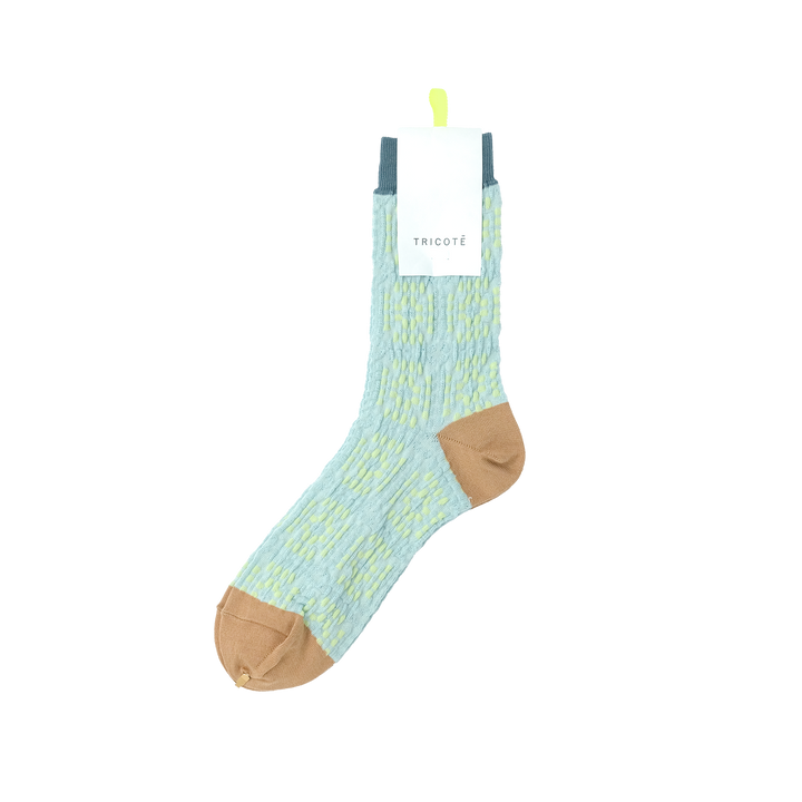 CROCHET PATTERNED BUMPY SOCKS MINT