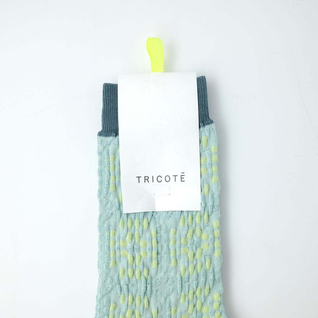 CROCHET PATTERNED BUMPY SOCKS MINT