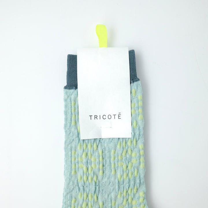 CROCHET PATTERNED BUMPY SOCKS MINT