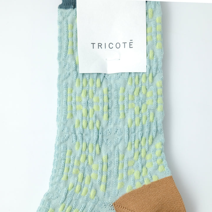 CROCHET PATTERNED BUMPY SOCKS MINT