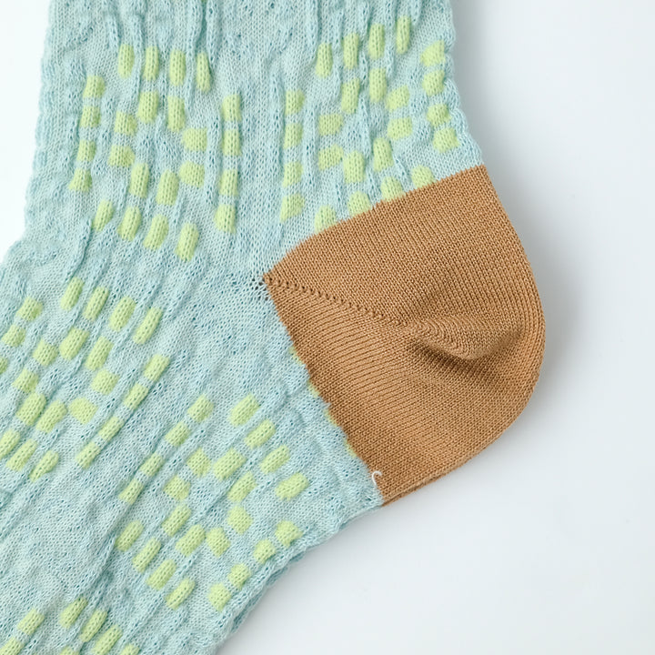 CROCHET PATTERNED BUMPY SOCKS MINT