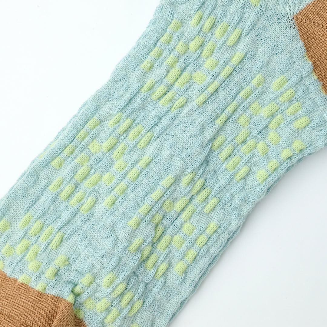 CROCHET PATTERNED BUMPY SOCKS MINT
