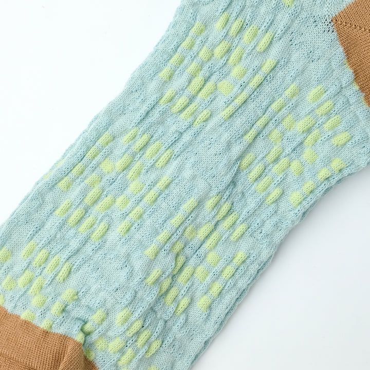 CROCHET PATTERNED BUMPY SOCKS MINT