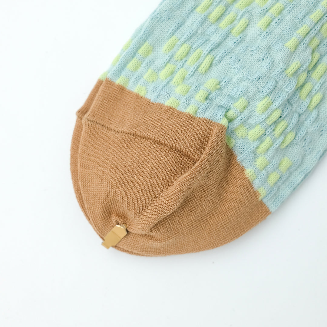 CROCHET PATTERNED BUMPY SOCKS MINT