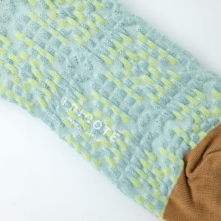 CROCHET PATTERNED BUMPY SOCKS MINT