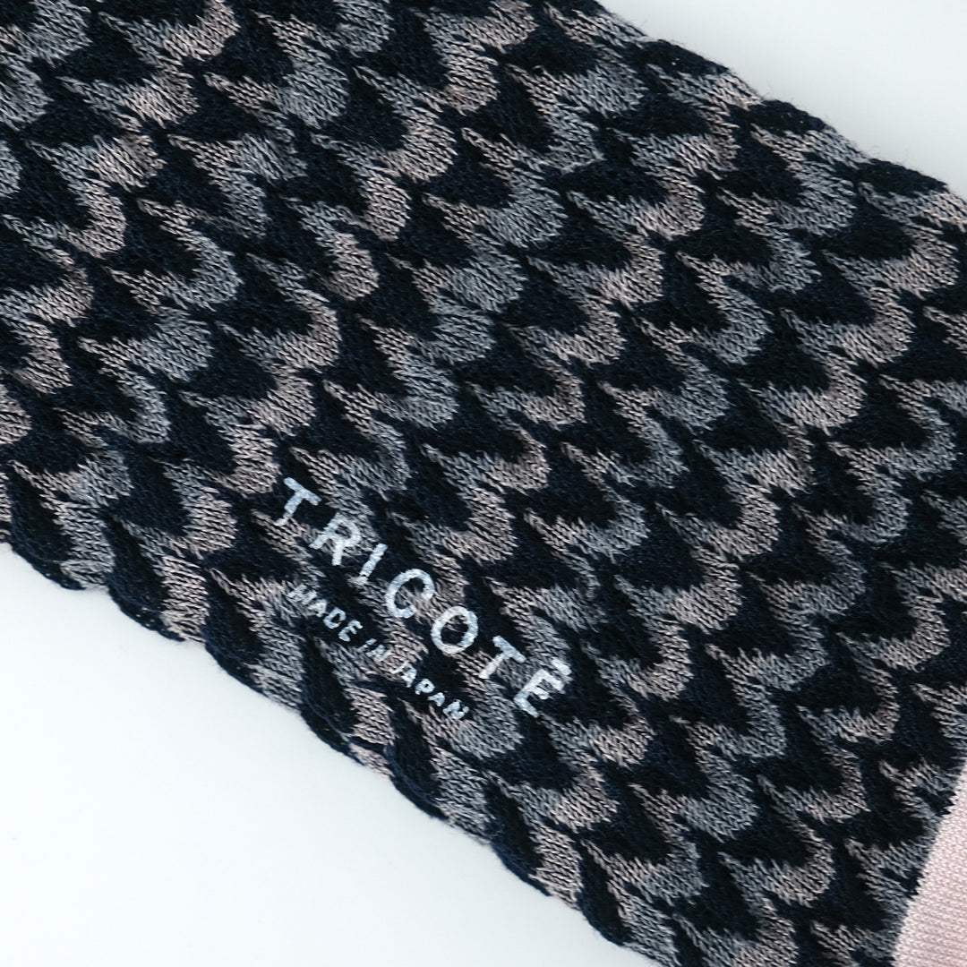 WAVE BORDER BUMPY SOCKS NAVY
