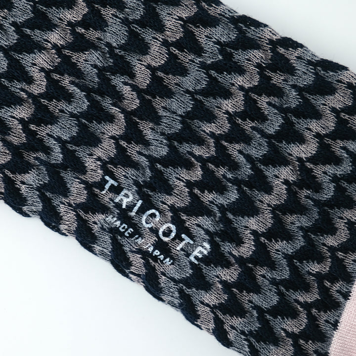 WAVE BORDER BUMPY SOCKS NAVY