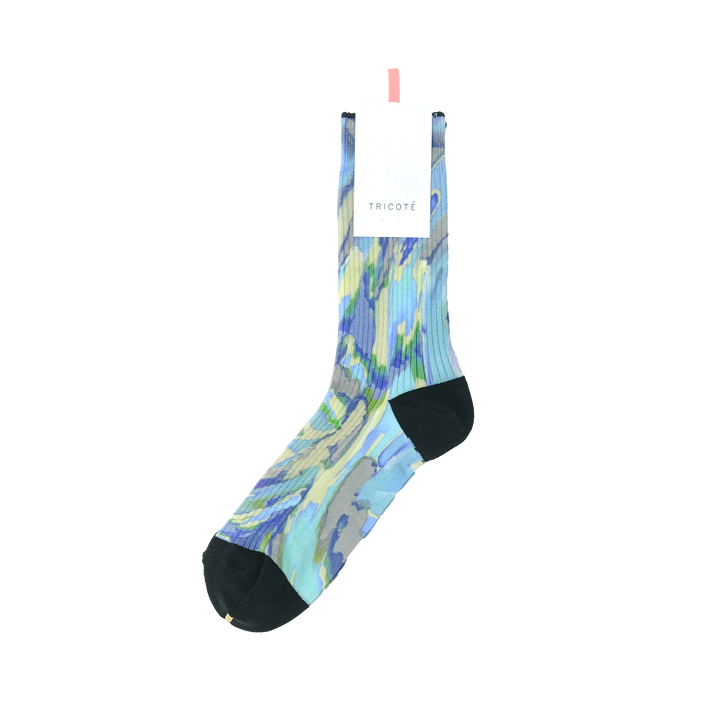 MARBLE PATTERN SOCKS BLUE