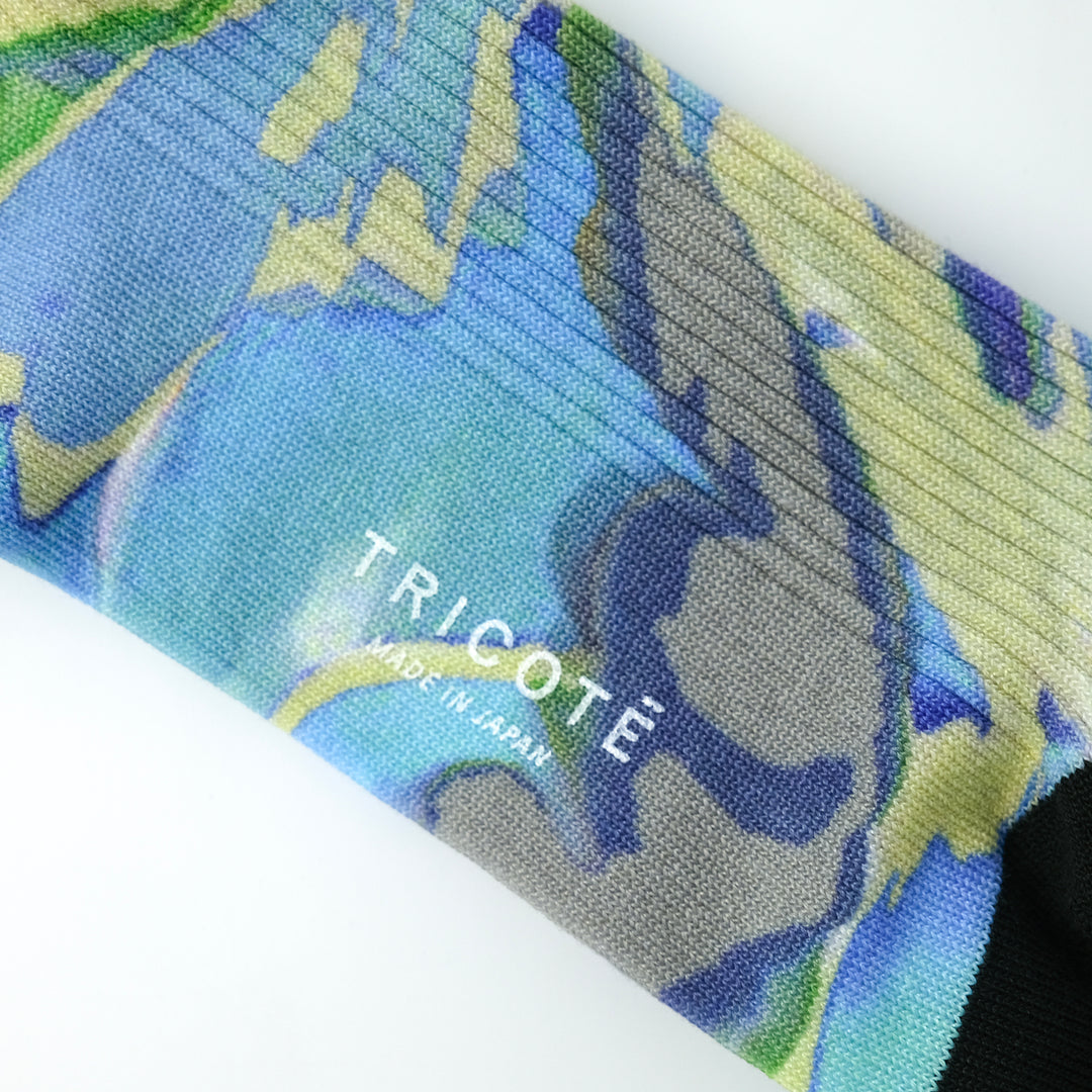 MARBLE PATTERN SOCKS BLUE