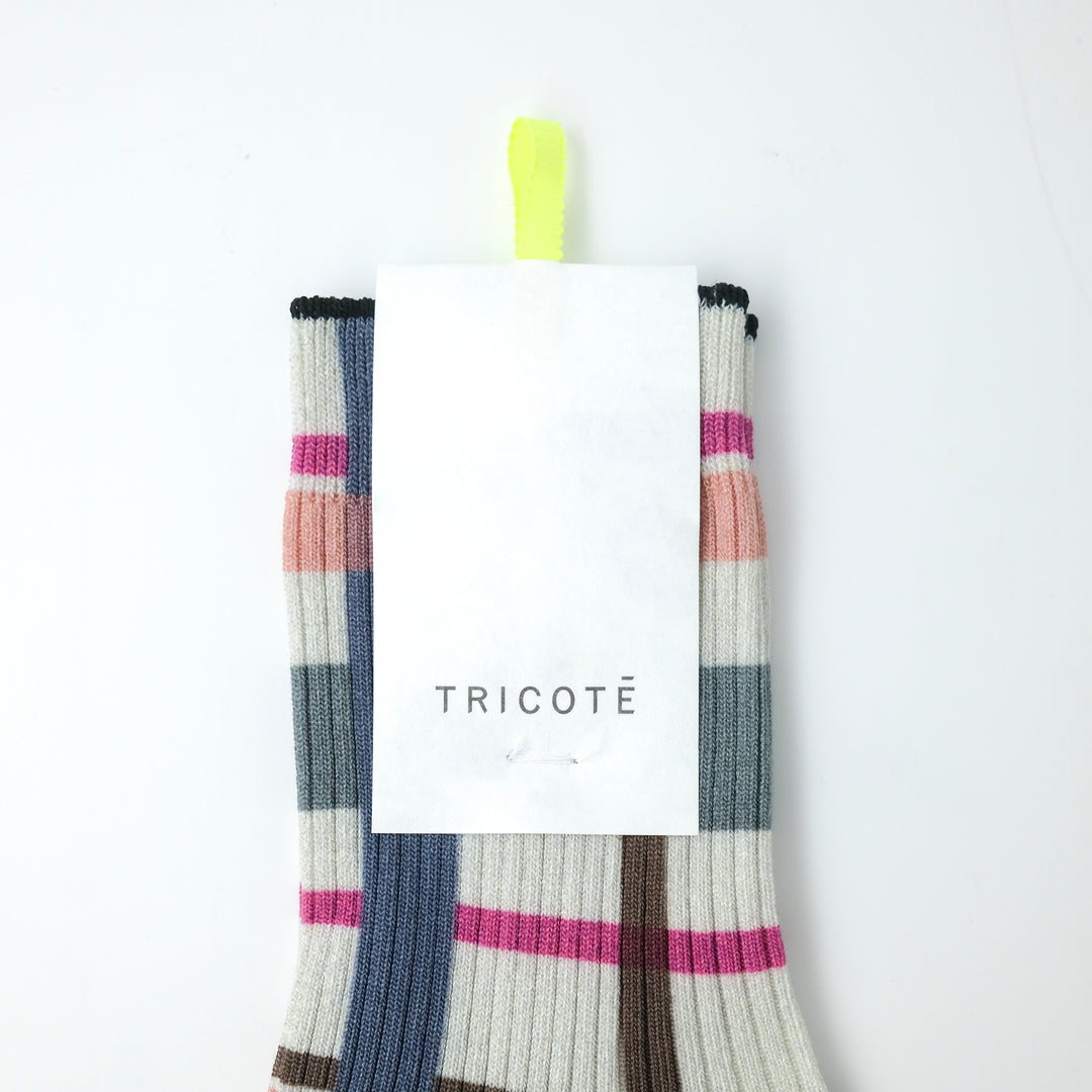 CHECK LINK SOCKS BEIGE