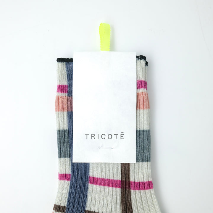 CHECK LINK SOCKS BEIGE