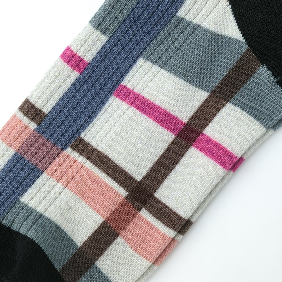 CHECK LINK SOCKS BEIGE