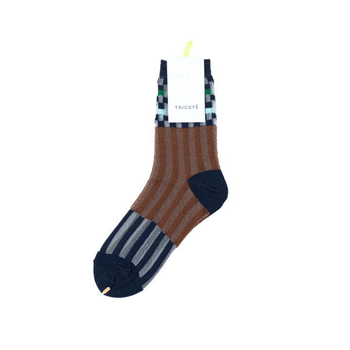 PIXEL STRIPE SOCKS NAVY