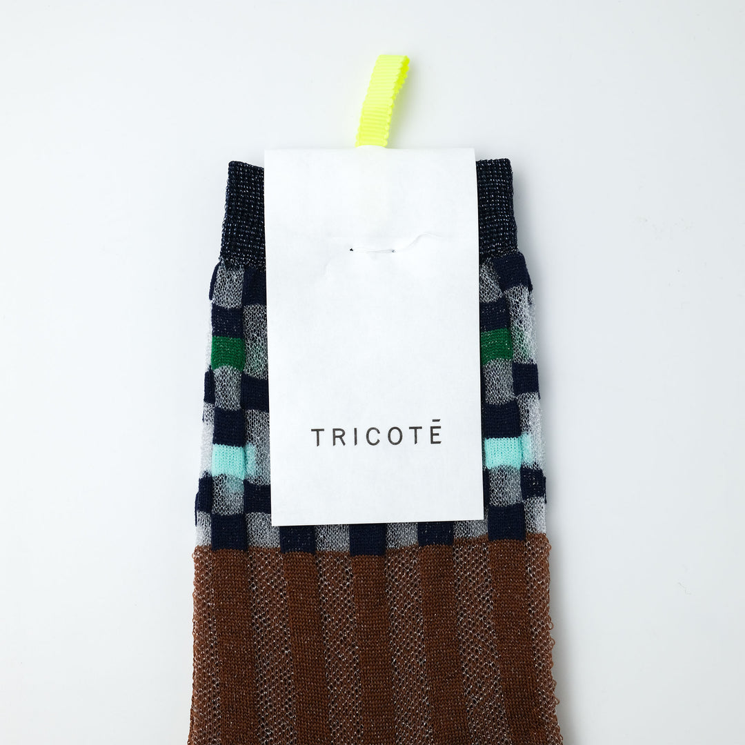 PIXEL STRIPE SOCKS NAVY