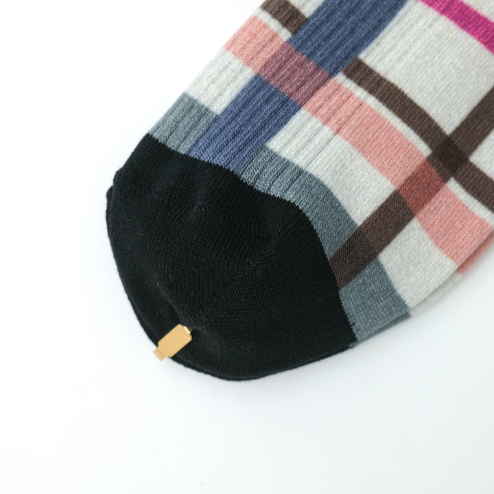 CHECK LINK SOCKS BEIGE