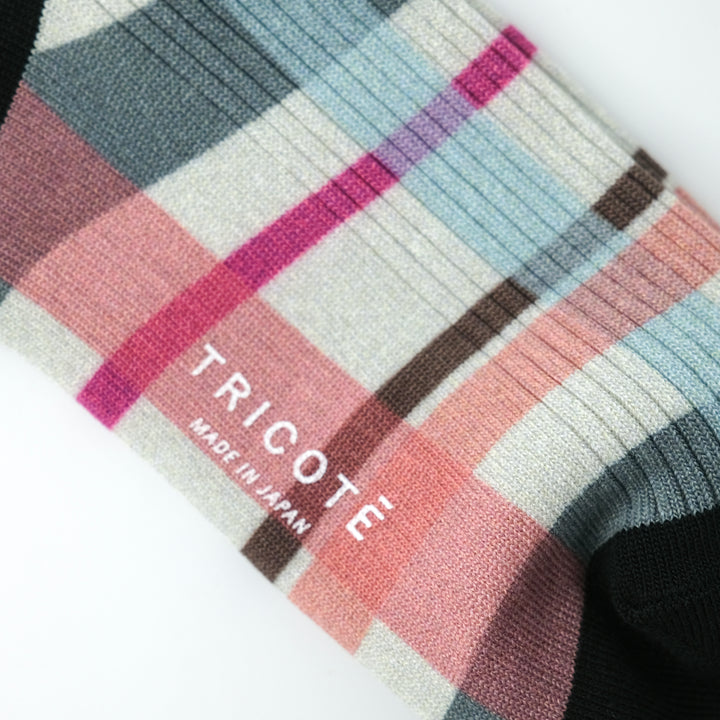 CHECK LINK SOCKS BEIGE
