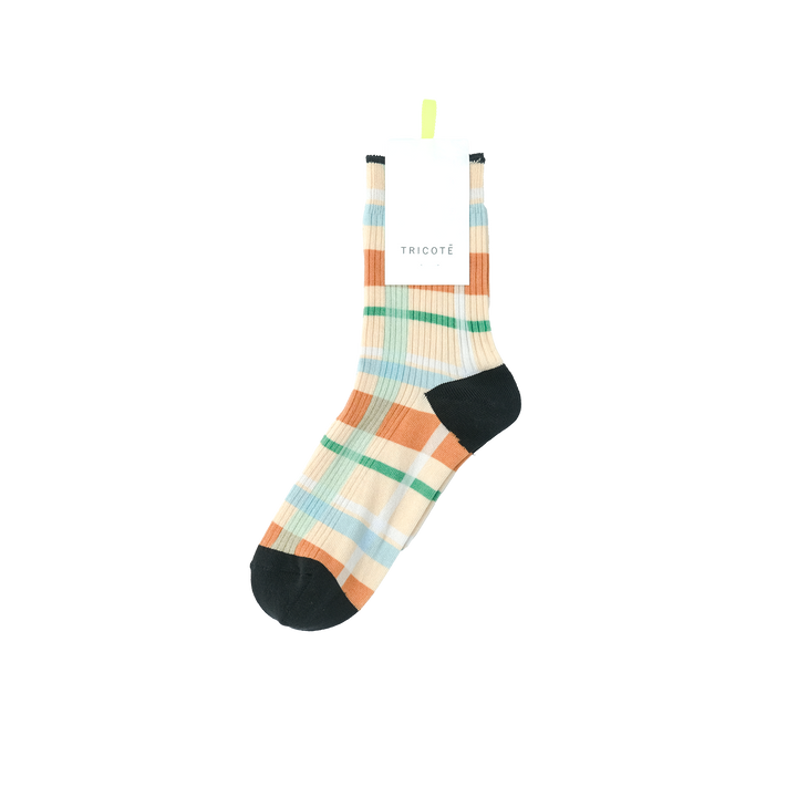 CHECK LINK SOCKS IVORY