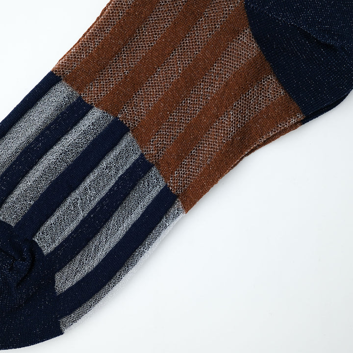 PIXEL STRIPE SOCKS NAVY