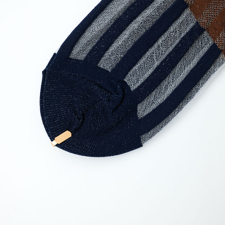 PIXEL STRIPE SOCKS NAVY